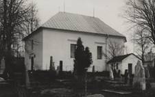 Krucemburk, evangelický kostel se hřbitovem 1932 (Archiv ČCE).jpg