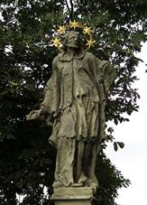 Březovice, socha svatého Jana Nepomuckého.jpg