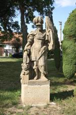Statue of Saint Florian in Vřesník, Želiv, Pelhřimov District.jpg