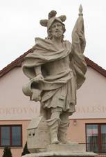Statue of Saint Florian in Daleice, Teb District.JPG