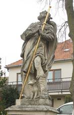 Statue of Saint Roch in Daleice, Teb District.JPG