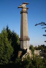 World War I and II memorial in Mysliboice, Teb District.JPG