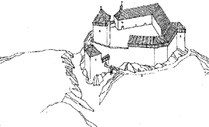 zobrazení hradu ze 14. století