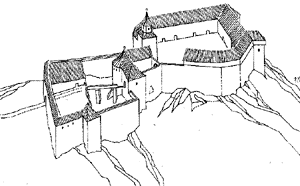 zobrazení hradu ze 16. století