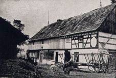 Dlouhá (Langgrün) | hrázděný Pfeifferhäusel čp.31 Richarda Stacka v roce 1900